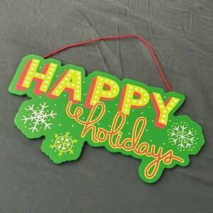 Happy Holidays hanging sign